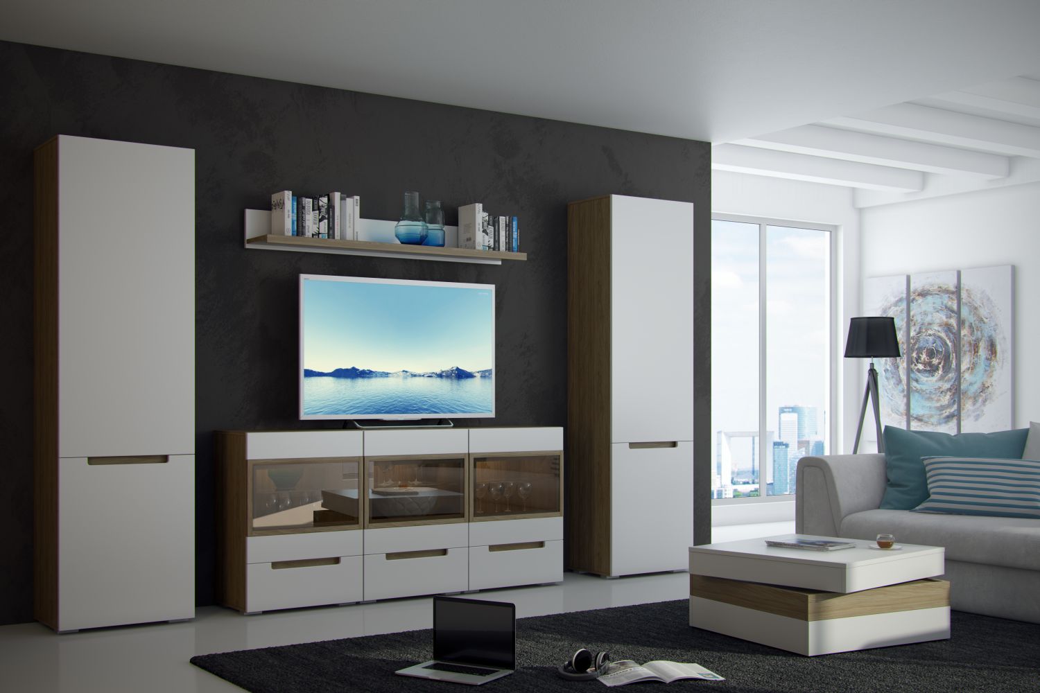 Шкафы-витрины - изображение №5 "Шкаф Анри с выкатным ящиком"  на www.Angstrem-mebel.ru