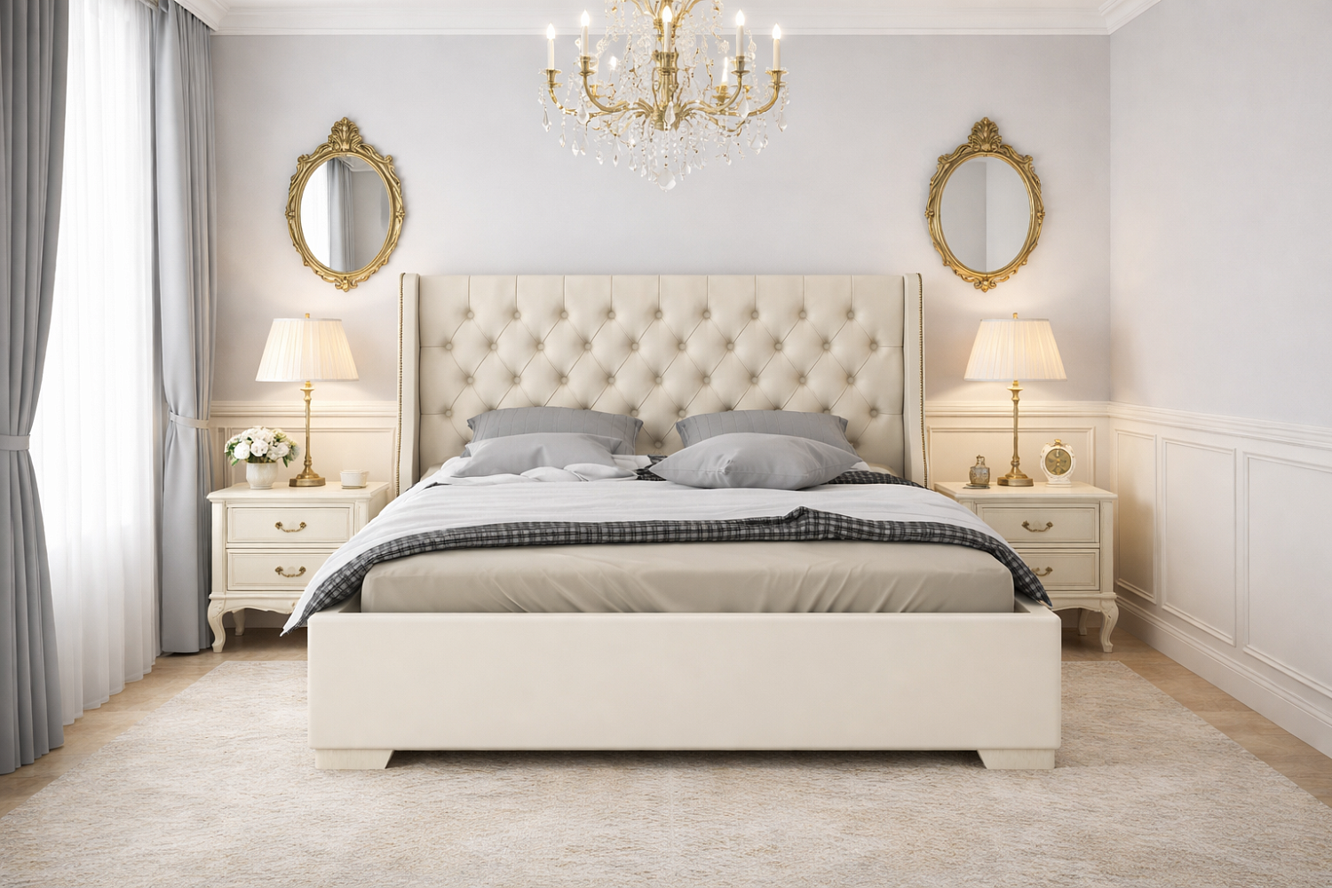 Прикроватные тумбы - изображение №4 "Прикроватная тумба Джульетта с выдвижными ящиками"  на www.Angstrem-mebel.ru